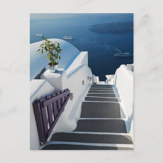 Santorini Oia Steps, Griekenland Briefkaart (Voorkant)