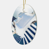 Santorini Oia Steps, Griekenland Keramisch Ornament (Links)