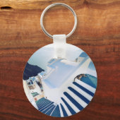 Santorini Oia Steps, Griekenland Sleutelhanger (Voorkant)