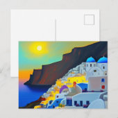 Santorini op Sunset Feestdagenkaart (Voorkant / Achterkant)