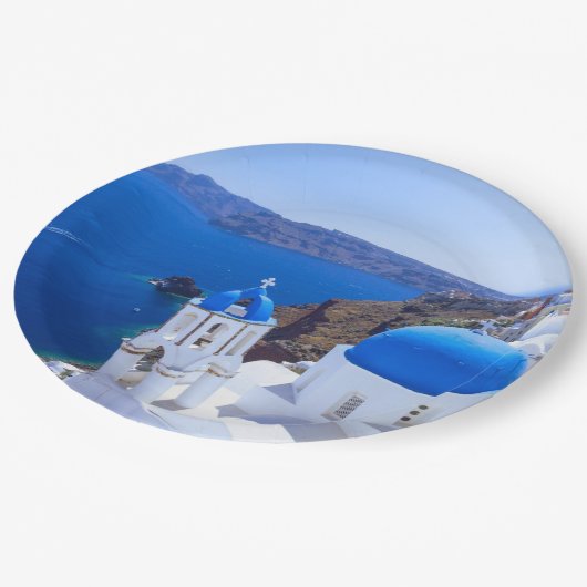 Santorini Papieren Bordje (Gekanteld)