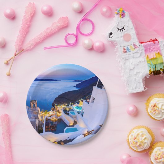 Santorini Papieren Bordje (Feest)