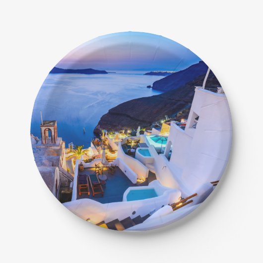 Santorini Papieren Bordje (Voorkant)