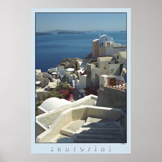 Santorini Poster Print (filmfotografie) (Voorkant)