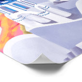 Santorini Print Griekenland Kunstdruk Europa Reize (Hoek)