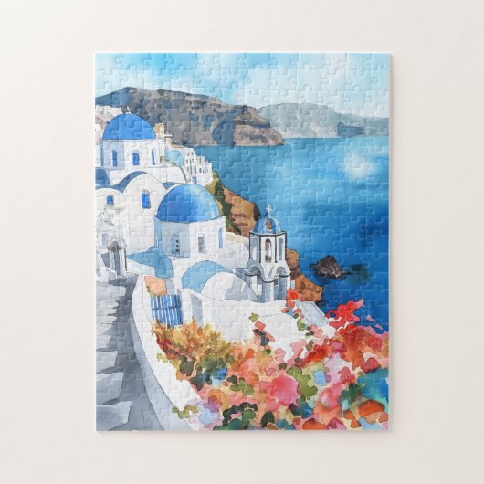 Santorini Puzzel Escape" (Verticaal)