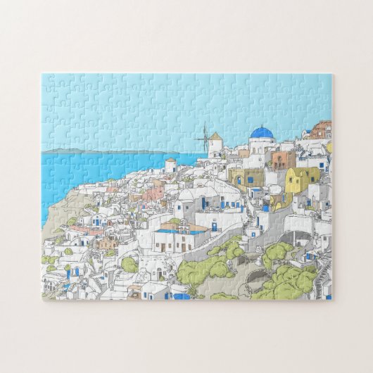 Santorini Puzzle Legpuzzel (Horizontaal)