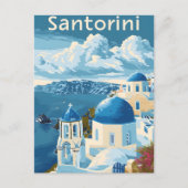 Santorini Reizen Briefkaart (Voorkant)