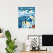 Santorini Reizen Poster (Thuiskantoor)