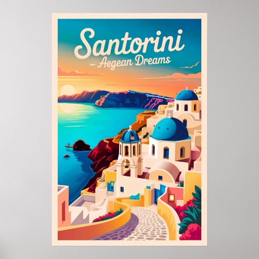  Santorini Reizen - Santorini Architectuur Poster (Voorkant)