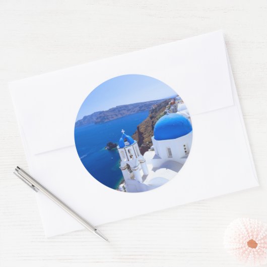 Santorini Ronde Sticker (Envelop)