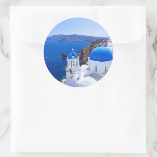Santorini Ronde Sticker (Tas)