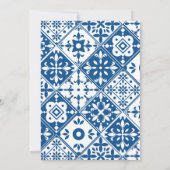 Santorini Roze baby shower bingo Spelkaart Kaart (Achterkant)