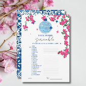 Santorini Roze baby woord scramble shower Game kaa Kaart