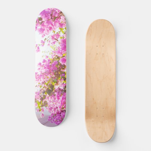 Santorini Roze Bloemdromen #1 #wall #art Persoonlijk Skateboard (Voorkant)