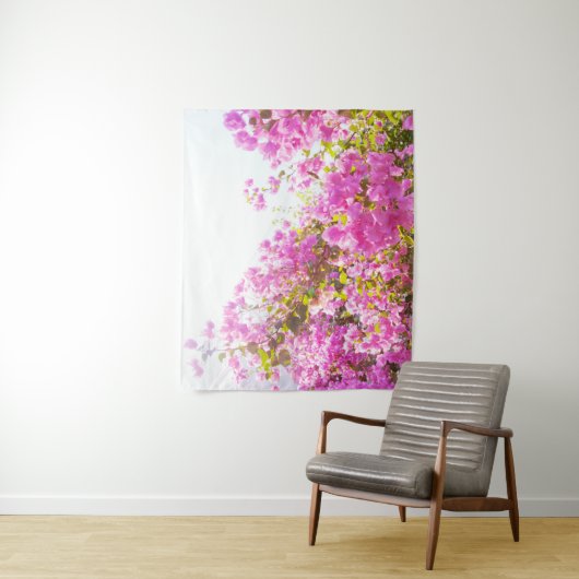 Santorini Roze Bloemdromen #1 #wall #art Wandkleed (In situ)