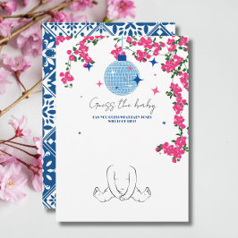 Santorini Roze Raad de baby shower Game kaart