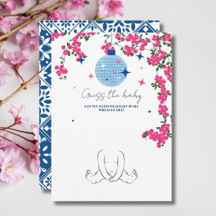 Santorini Roze Raad de baby shower Game kaart