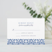 Santorini RSVP-kaart | Lapis RSVP Kaartje (Staand voorkant)