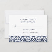 Santorini RSVP-kaart | marine RSVP Kaartje (Voorkant)