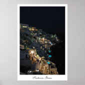 Santorini 's nachts poster (Voorkant)