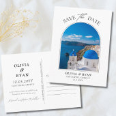 Santorini Save the Date Briefkaart Wedding