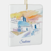Santorini Scene Keramische Versiering Keramisch Ornament (Rechts)