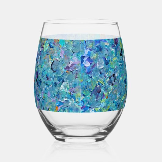 Santorini Seaglass Wijnglas Zonder Voet (Rechts)