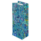 Santorini Seaglass Wine Gift Bag Wijn Cadeautas (Achterkant Gekanteld)