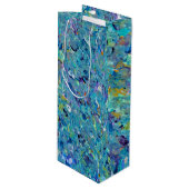 Santorini Seaglass Wine Gift Bag Wijn Cadeautas (Voorkant Gekanteld)