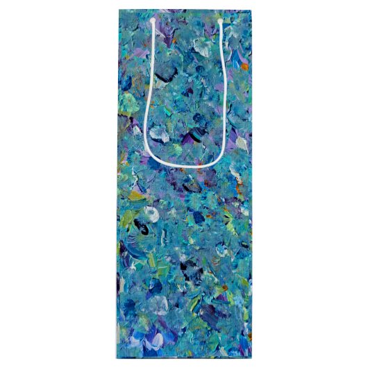 Santorini Seaglass Wine Gift Bag Wijn Cadeautas (Voorkant)