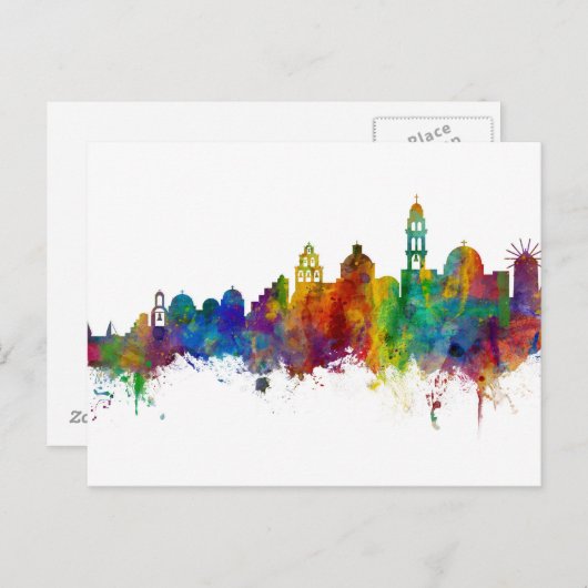 Santorini Skyline Briefkaart (Voorkant / Achterkant)