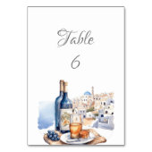 Santorini Skyline Tafelnummer (Achterkant)