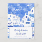 Santorini slaat de datum op aankondigingskaart (Voorkant)