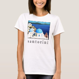 Santorini Souvenir T-Shirt (mannen, vrouwen, kinde
