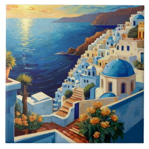 Santorini Sunrise - Griekenland - Grieks eiland do Tegeltje