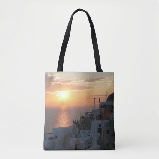 Santorini Sunset All Over Print Canvas tas (Voorkant)