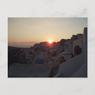 Santorini Sunset Briefkaart