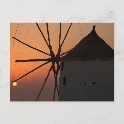 Santorini Sunset Briefkaart (Voorkant)
