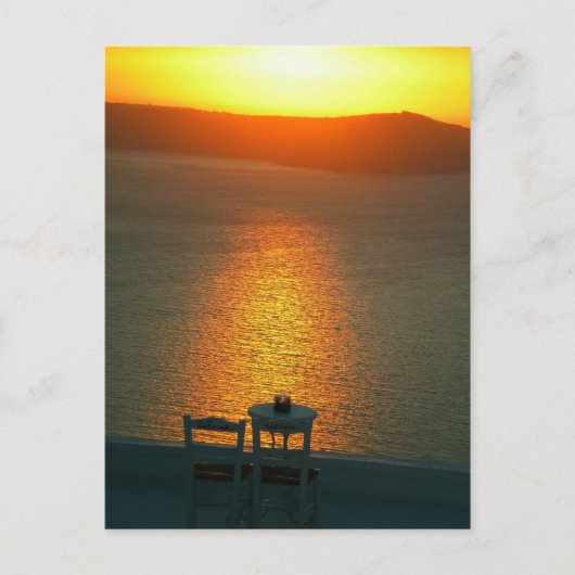 Santorini sunset Greece Briefkaart (Voorkant)