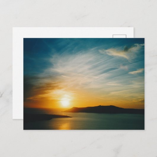 Santorini sunset, Griekenland Briefkaart (Voorkant / Achterkant)