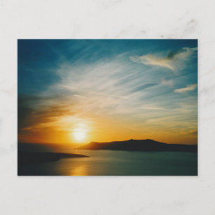 Santorini sunset, Griekenland Briefkaart