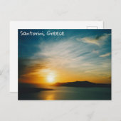 Santorini sunset, Griekenland Briefkaart (Voorkant / Achterkant)