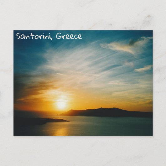 Santorini sunset, Griekenland Briefkaart (Voorkant)