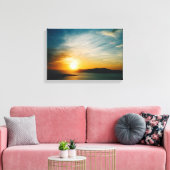 Santorini sunset, Griekenland Canvas Afdruk (Insitu (Woonkamer))