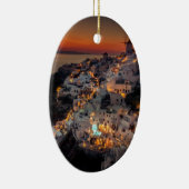 Santorini Sunset, Griekenland Keramisch Ornament (Rechts)