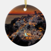 Santorini Sunset, Griekenland Keramisch Ornament (Voorkant)