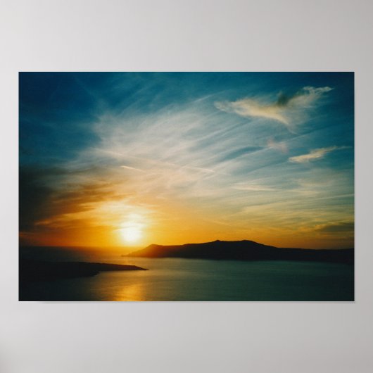 Santorini sunset, Griekenland Poster (Voorkant)