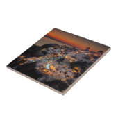 Santorini Sunset, Griekenland Tegeltje (Zijkant)