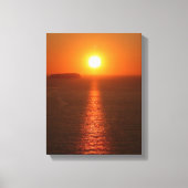 Santorini Sunset - Grieks eiland - Canvas Afdruk (Voorkant)